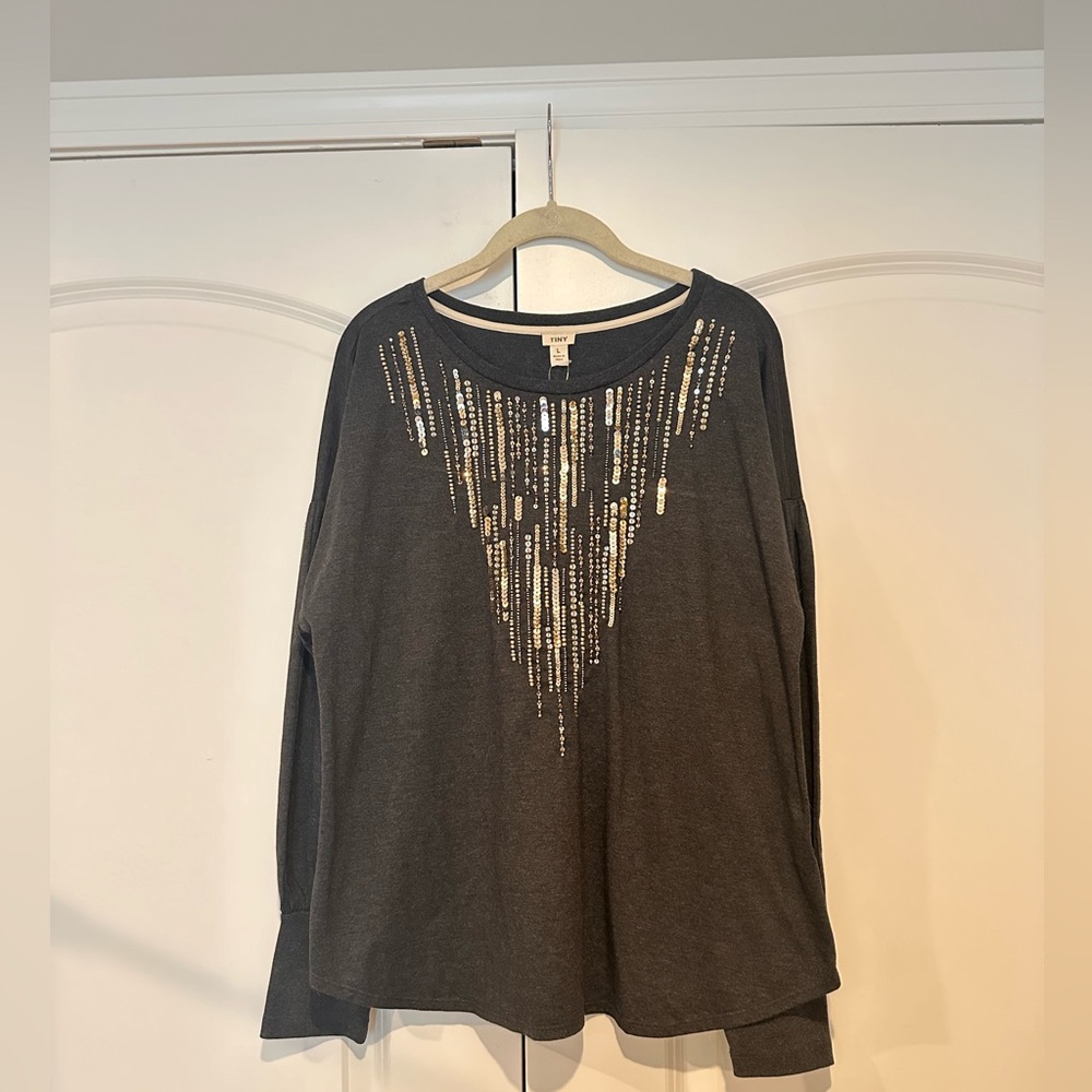 Sequin long sleeved top - Picture 5 of 7